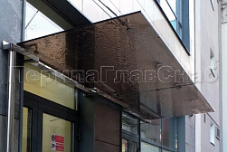 Стеклянные козырьки на вантах в Омске. Готовые проекты ПерилаГлавСнаб - фото 31