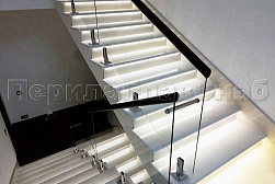 Цельностеклянные ограждения на несущем стекле в Омске. Готовые проекты ПерилаГлавСнаб - фото 6