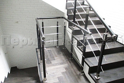 Ограждения из нержавеющей стали с тремя ригелями в Омске. Готовые проекты ПерилаГлавСнаб - фото 6