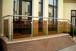 Ограждения из нержавейки со стеклом в Омске. Готовые проекты ПерилаГлавСнаб - фото 9