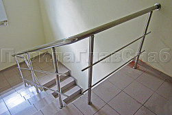 Перила и ограждения из нержавеющей стали с двумя ригелями в Омске. Готовые проекты ПерилаГлавСнаб - фото 14