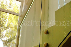 Стеклянные перила для лестниц в Омске. Готовые проекты ПерилаГлавСнаб - фото 5