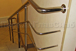 Перила и ограждения из нержавеющей стали с двумя ригелями в Омске. Готовые проекты ПерилаГлавСнаб - фото 12