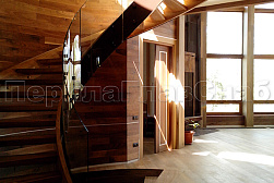 Стеклянные перила для винтовых лестниц в Омске. Готовые проекты ПерилаГлавСнаб - фото 17