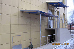 Козырьки и навесы на металлокаркасе в Омске. Готовые проекты ПерилаГлавСнаб - фото 19