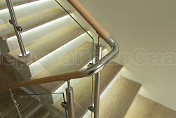 Ограждения из нержавейки со стеклом в Омске. Готовые проекты ПерилаГлавСнаб - фото 6