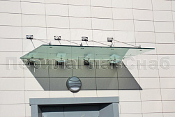 Стеклянные козырьки на вантах в Омске. Готовые проекты ПерилаГлавСнаб - фото 29