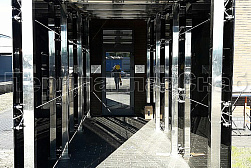 Стеклянные козырьки на спайдерах в Омске. Готовые проекты ПерилаГлавСнаб - фото 2