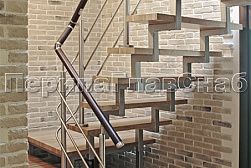 Перила и ограждения из нержавейки и дерева в Омске. Готовые проекты ПерилаГлавСнаб - фото 2