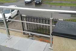 Перила и ограждения из нержавеющей стали с двумя ригелями в Омске. Готовые проекты ПерилаГлавСнаб - фото 7