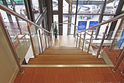 Стеклянные перила для колодезных лестниц в Омске. Готовые проекты ПерилаГлавСнаб - фото 9