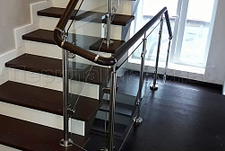 Перила и ограждения из нержавейки и дерева в Омске. Готовые проекты ПерилаГлавСнаб - фото 18