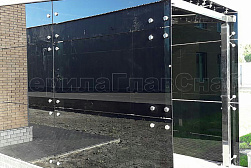 Козырьки и навесы на металлокаркасе в Омске. Готовые проекты ПерилаГлавСнаб - фото 11