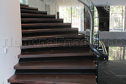 Стеклянные перила для винтовых лестниц в Омске. Готовые проекты ПерилаГлавСнаб - фото 16