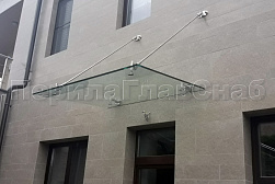 Стеклянные козырьки на вантах в Омске. Готовые проекты ПерилаГлавСнаб - фото 20