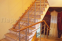 Ограждения из нержавеющей стали с тремя ригелями в Омске. Готовые проекты ПерилаГлавСнаб - фото 12