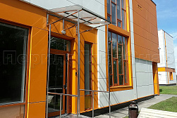 Козырьки и навесы на металлокаркасе в Омске. Готовые проекты ПерилаГлавСнаб - фото 13