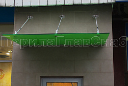 Стеклянные козырьки на вантах в Омске. Готовые проекты ПерилаГлавСнаб - фото 13