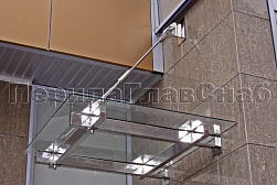 Консольные козырьки и навесы в Омске. Готовые проекты ПерилаГлавСнаб - фото 1