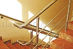 Ограждения из нержавеющей стали с тремя ригелями в Омске. Готовые проекты ПерилаГлавСнаб - фото 15