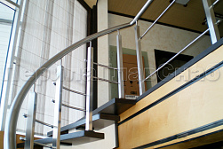 Перила и ограждения из нержавеющей стали с двумя ригелями в Омске. Готовые проекты ПерилаГлавСнаб - фото 3