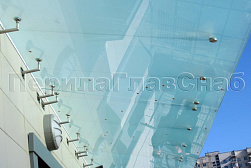 Стеклянные козырьки на вантах в Омске. Готовые проекты ПерилаГлавСнаб - фото 28
