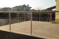 Ограждения и перила без ригелей из нержавеющей стали (без заполнения) в Омске. Готовые проекты ПерилаГлавСнаб - фото 9