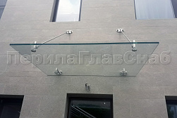 Стеклянные козырьки на вантах в Омске. Готовые проекты ПерилаГлавСнаб - фото 19