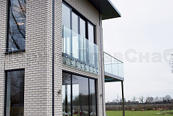 Стеклянные перила для балконов в Омске. Готовые проекты ПерилаГлавСнаб - фото 23