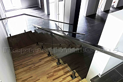 Стеклянные перила для лестниц в Омске. Готовые проекты ПерилаГлавСнаб - фото 10