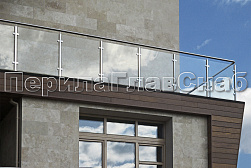 Стеклянные перила для балконов в Омске. Готовые проекты ПерилаГлавСнаб - фото 40