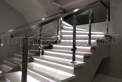 Ограждения из нержавейки со стеклом в Омске. Готовые проекты ПерилаГлавСнаб - фото 1