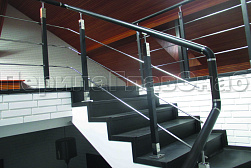 Ограждения из нержавеющей стали с тремя ригелями в Омске. Готовые проекты ПерилаГлавСнаб - фото 19