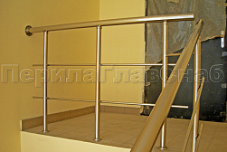 Перила и ограждения из нержавеющей стали с двумя ригелями в Омске. Готовые проекты ПерилаГлавСнаб - фото 8