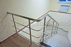 Ограждения из нержавеющей стали с тремя ригелями в Омске. Готовые проекты ПерилаГлавСнаб - фото 14