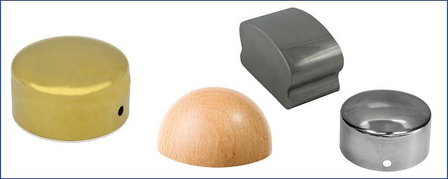  Заглушки для деревянного поручня в Омске. Комплектующие для лестничных ограждений и перил ПерилаГлавСнаб